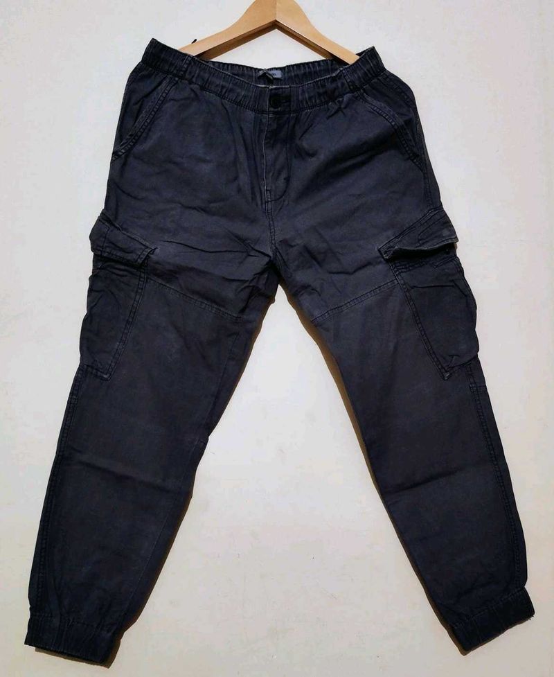 Black Cargo Joggers