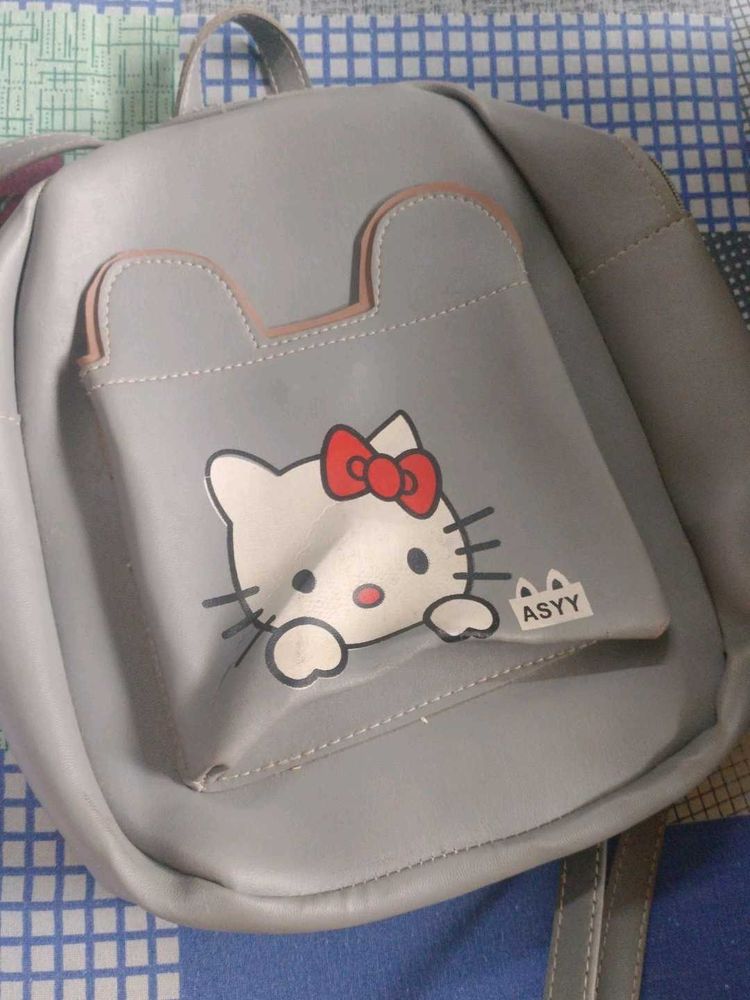 Gray Hello Kitty Mini Backpack