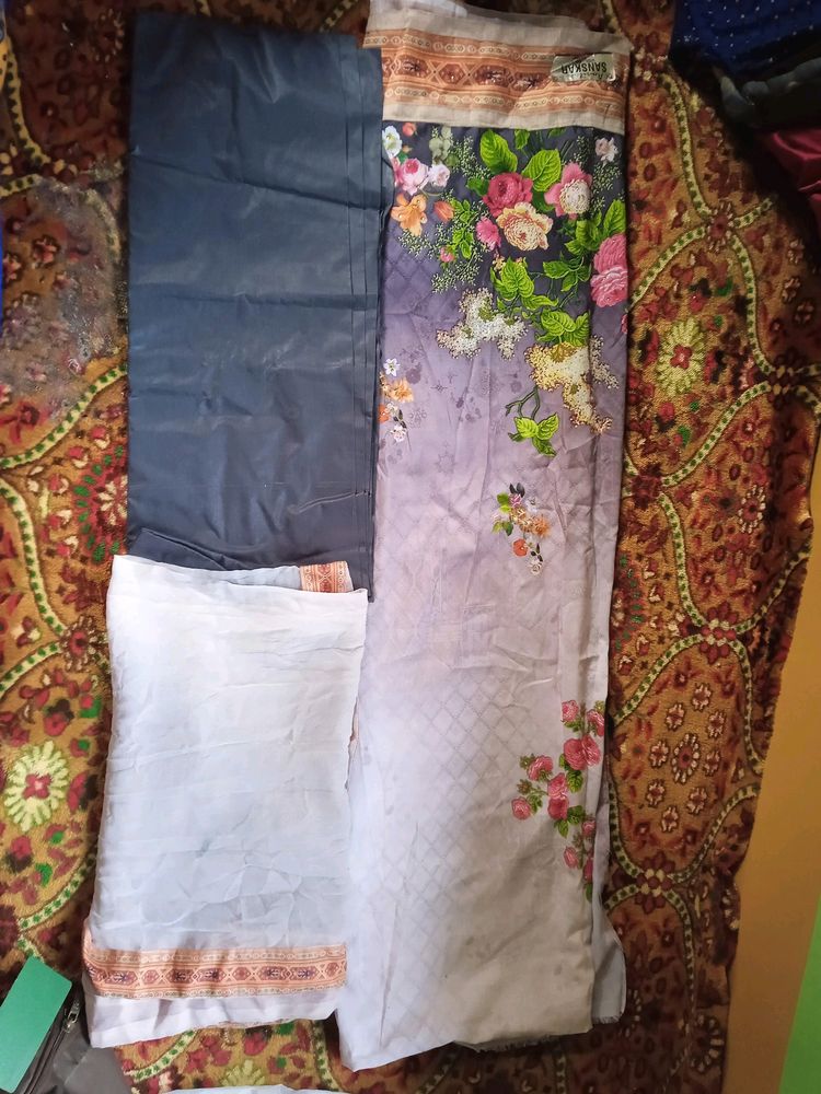Unstitched Plazo And Kurta New With Tag