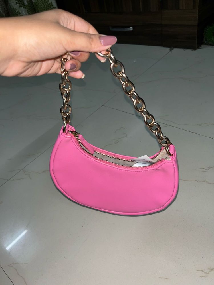 New H&amp;m Pink Chained Shoulder Bag