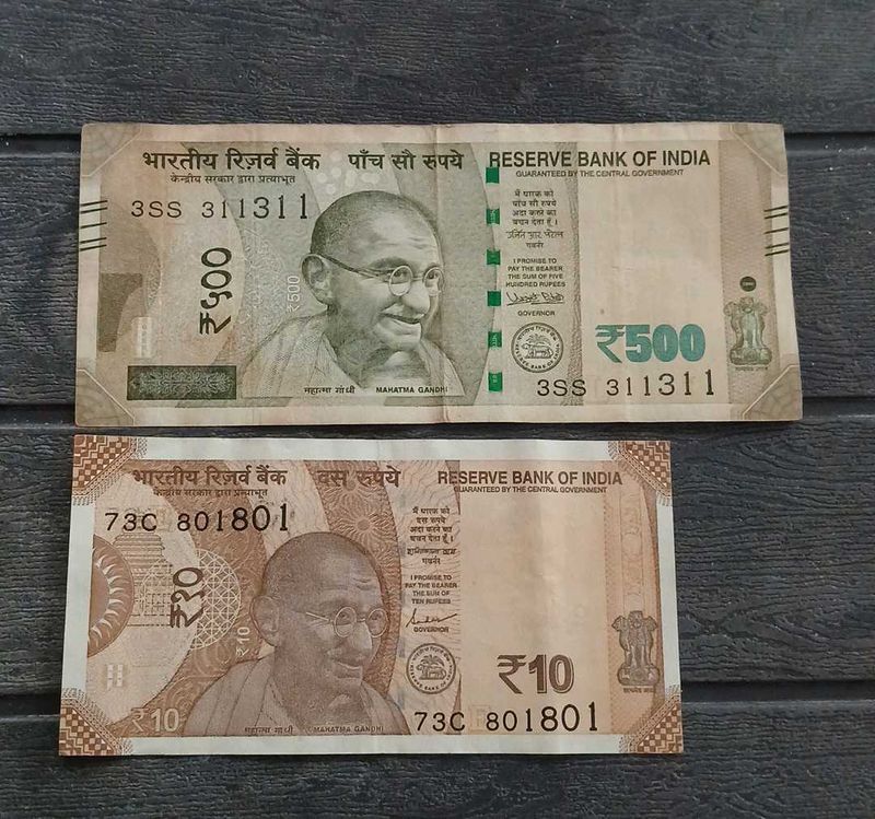 Vip &amp; Semi Vips Number Hundred and Ten Rs Note