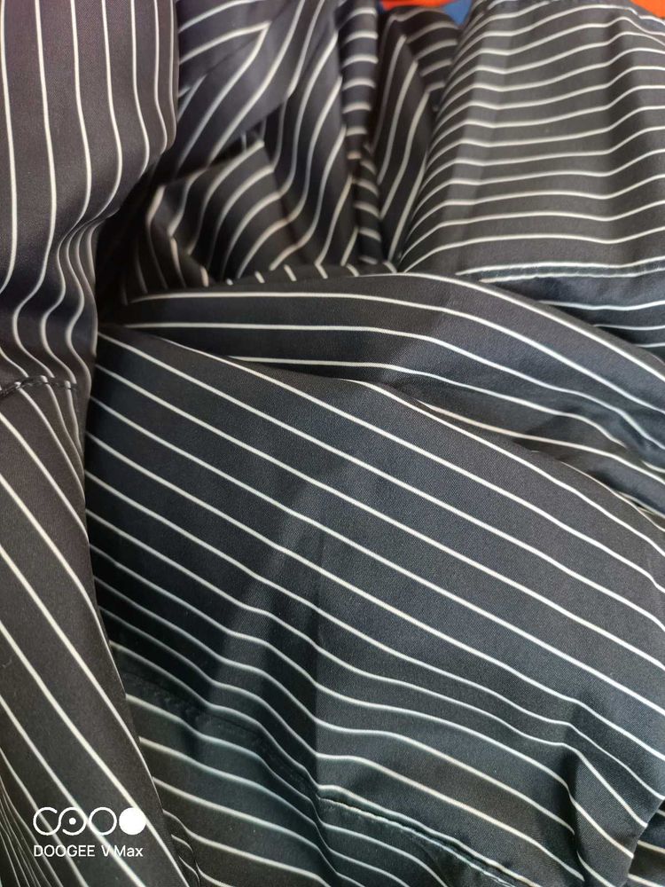 Blue &amp; White Striped Professional Pant