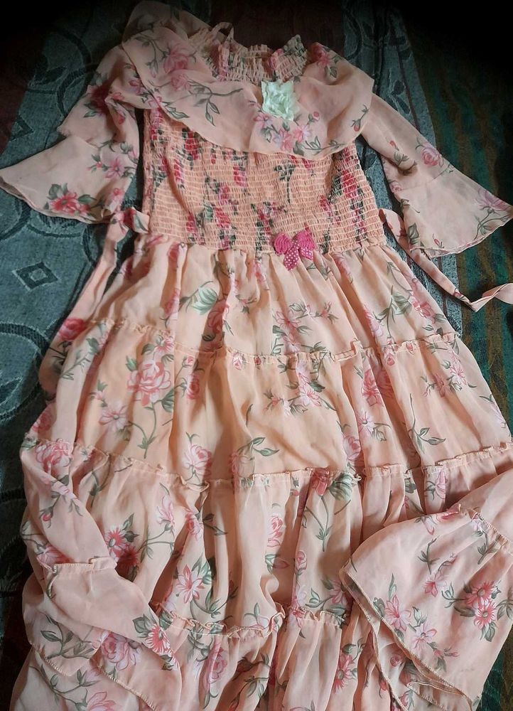 Cute Floral Girls Dress
