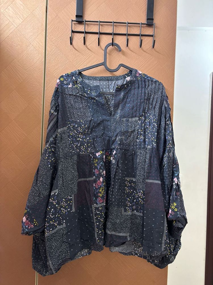 Patchwork Print Blouse