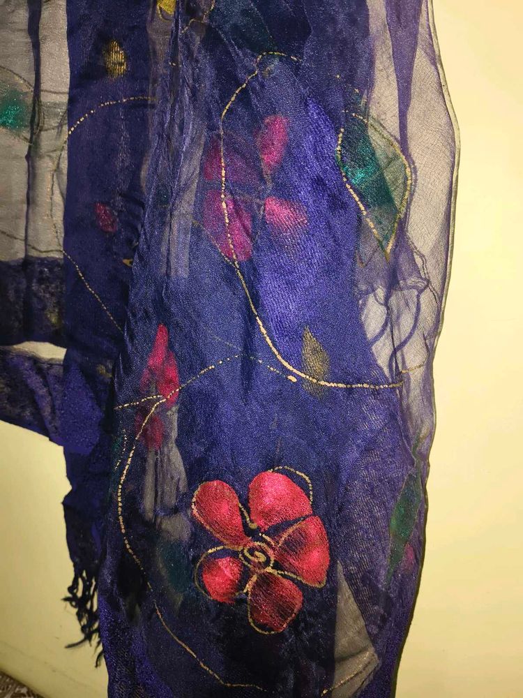 Net Floral Dupatta