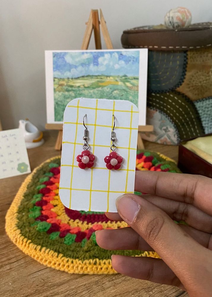 Handmade Flower Earrings