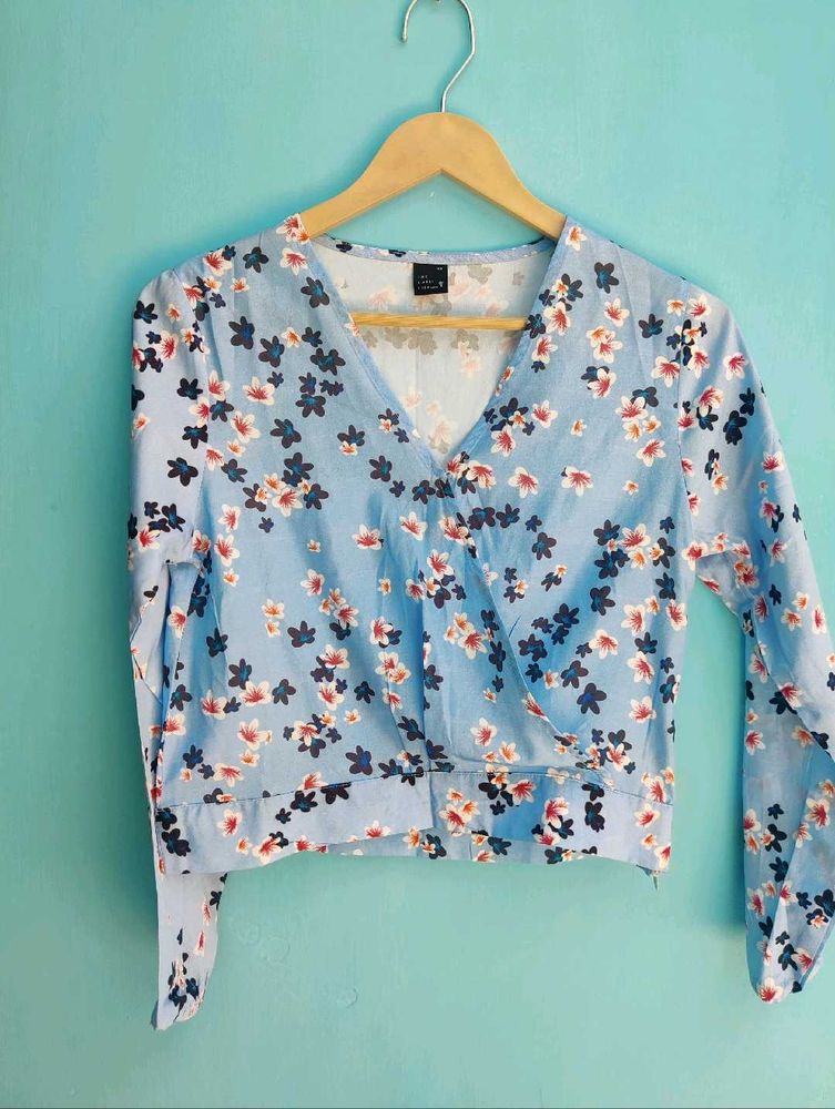 Floral Wrap Top