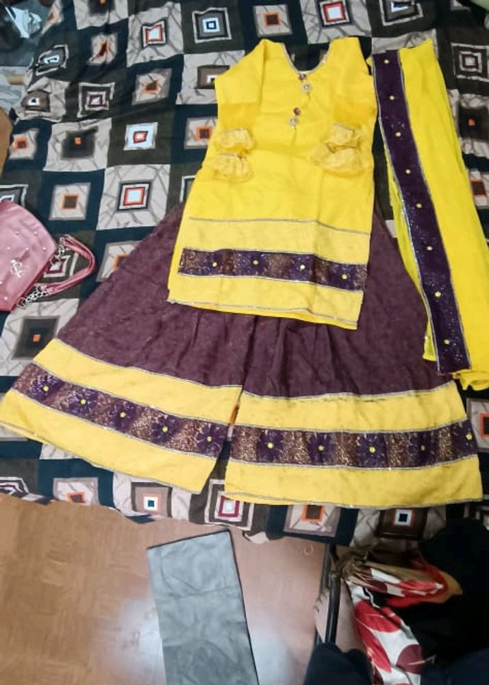 Net Kurti With Short Plazo