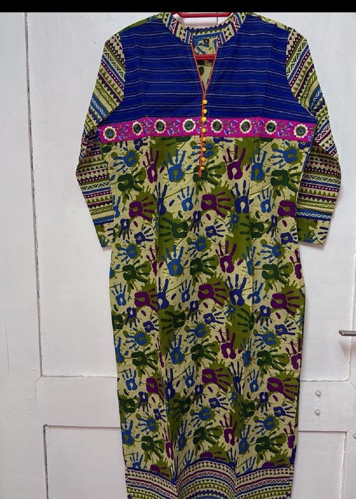 Rajasthani Pure Cotton Kurta With Embroidery