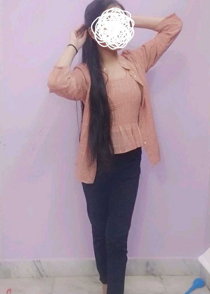 Crop Top With Upper Shrug