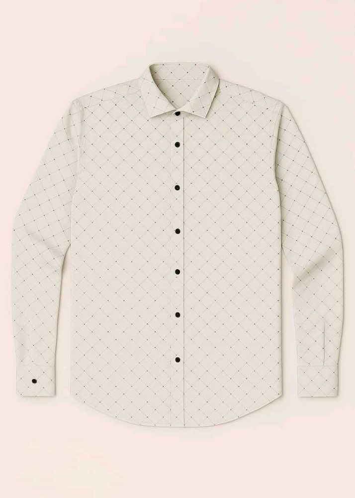 Patterned Button-Down Shirt