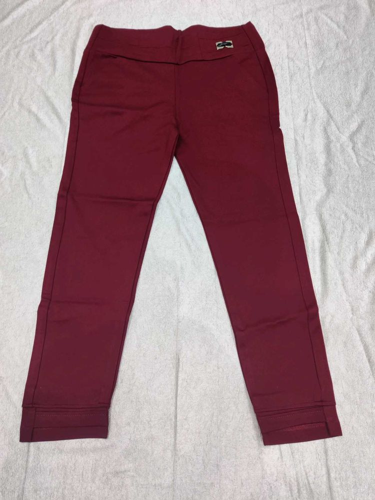 Maroon Jagging Waist 32