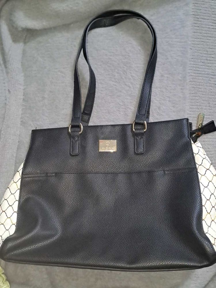 caprese Black Tote Bag