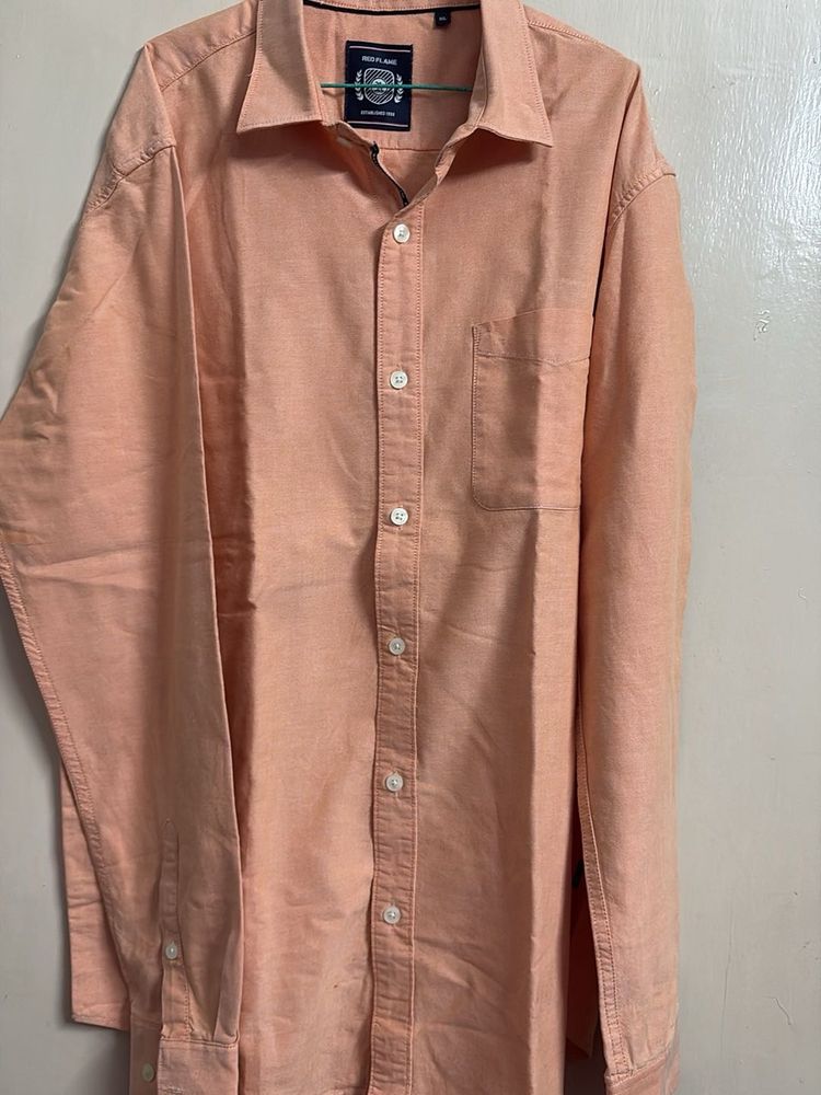 Peach Casual Shirt Red Flame