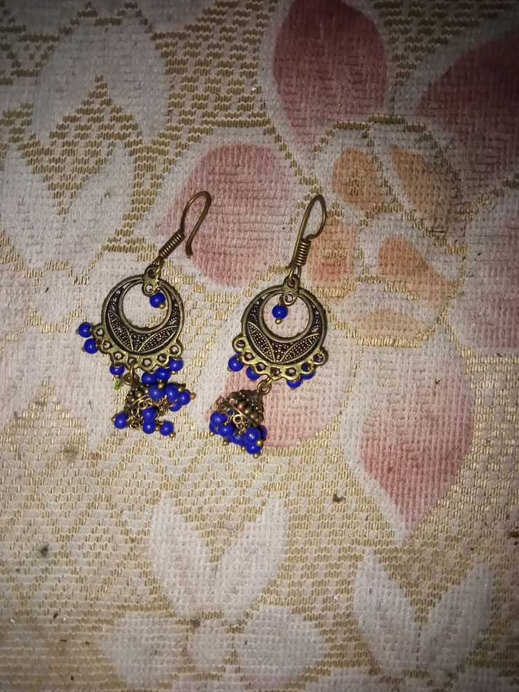 blue earrings