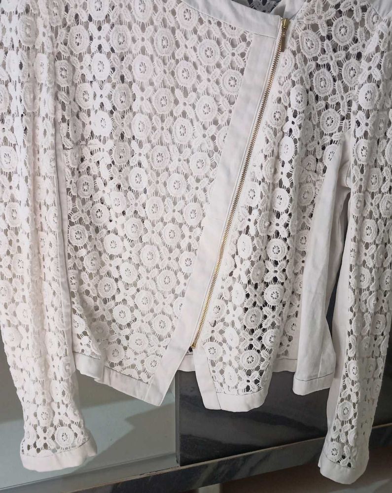 White Golden Zipper