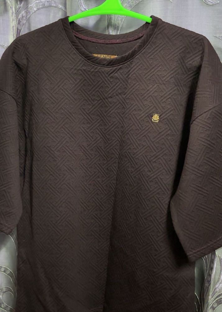Brown Patterned T-Shirt
