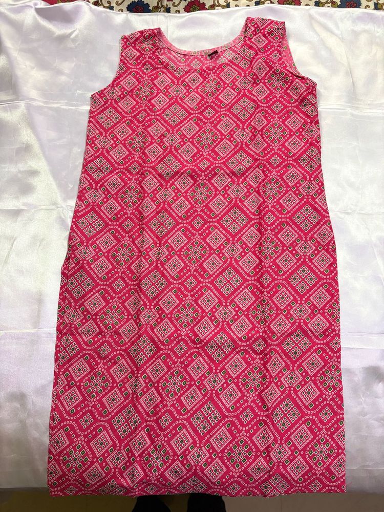 Pink Printed Kurti