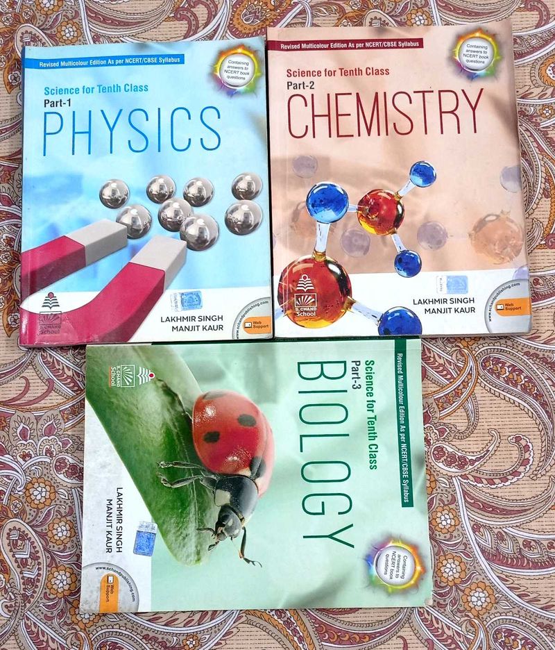 S Chand Class 10 Science Books part (1+2+3) 20 edi