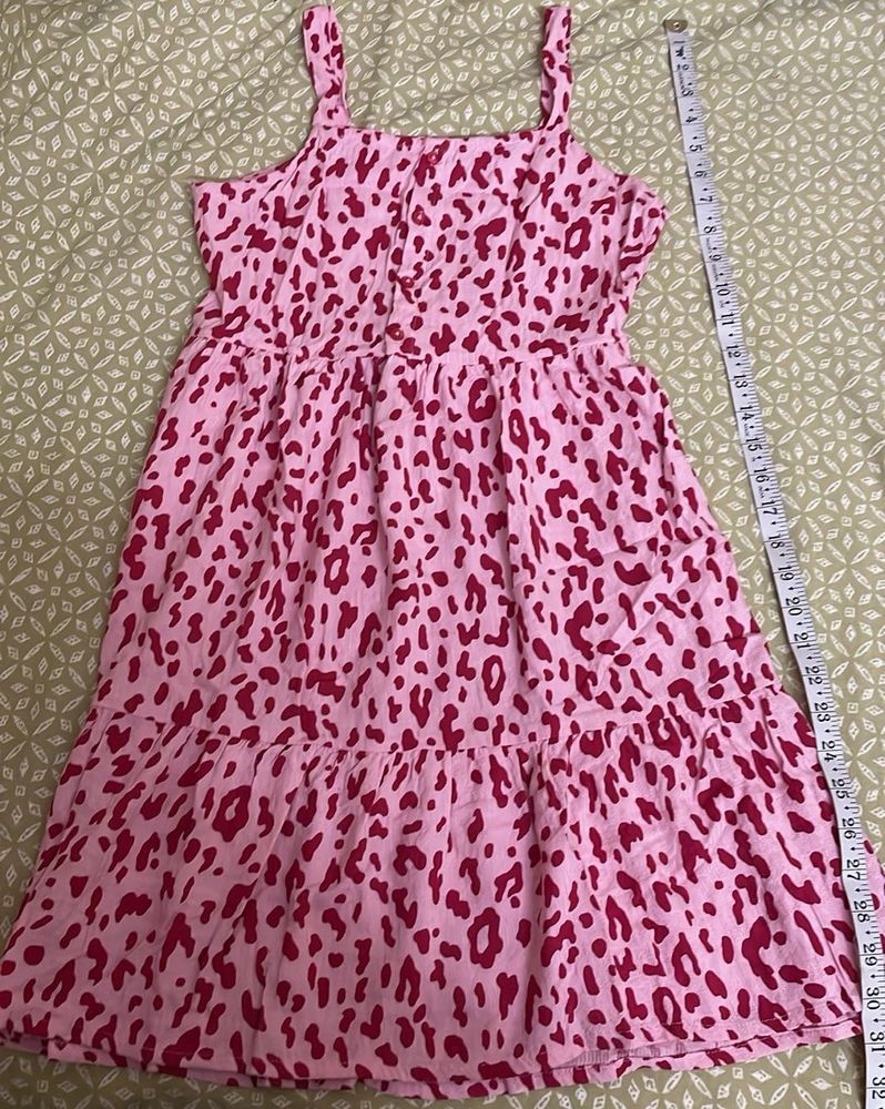 Pink Floral Printed Dress