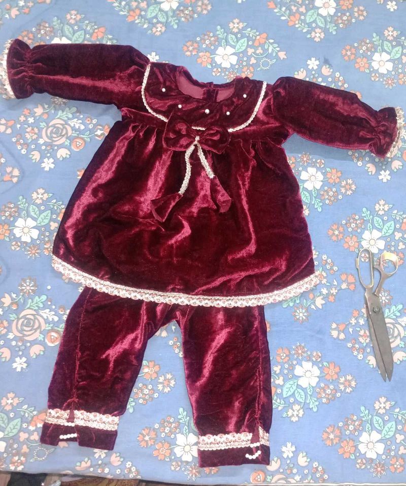Velvet Baby Girl Outfit