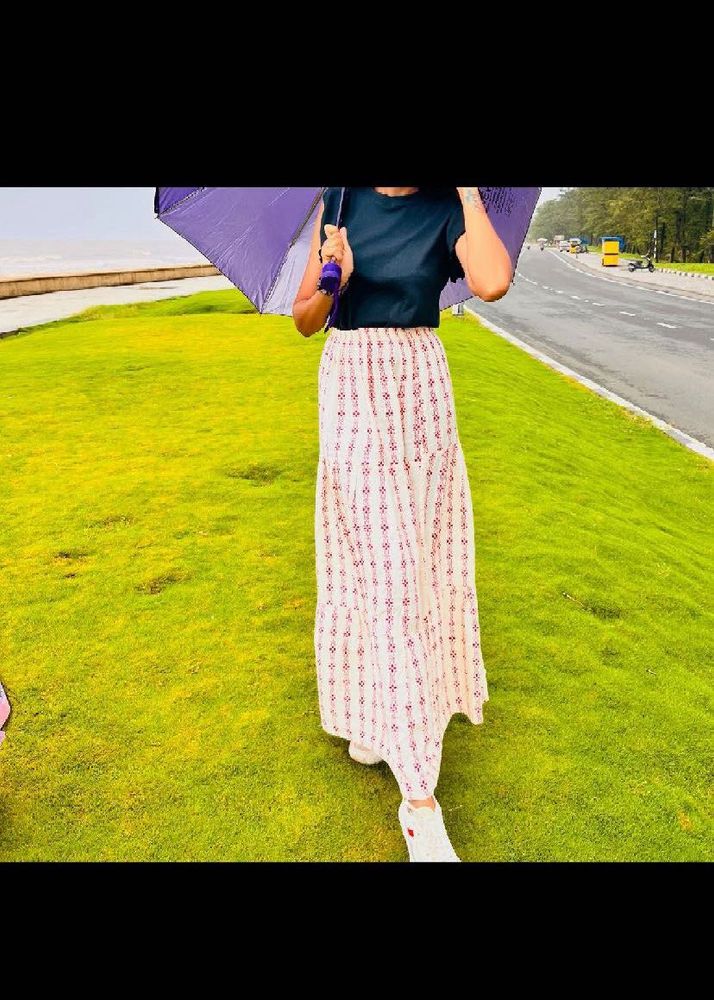 Patterned Maxi Skirt