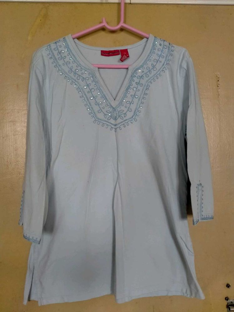 Embroidered Tunic Top
