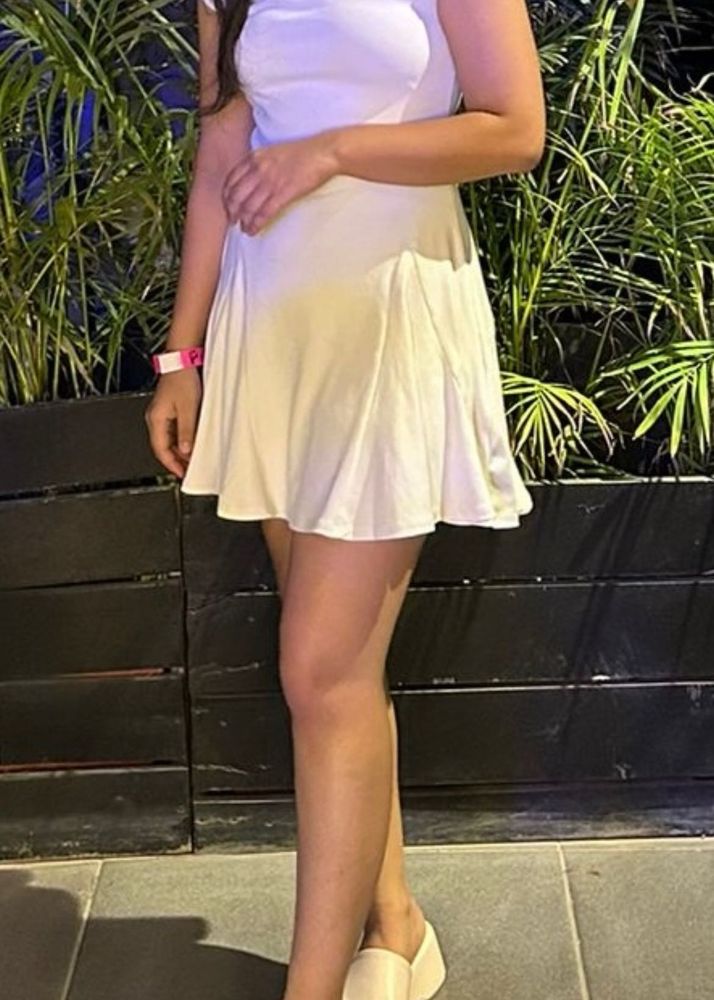 H&amp;M White Mini Dress