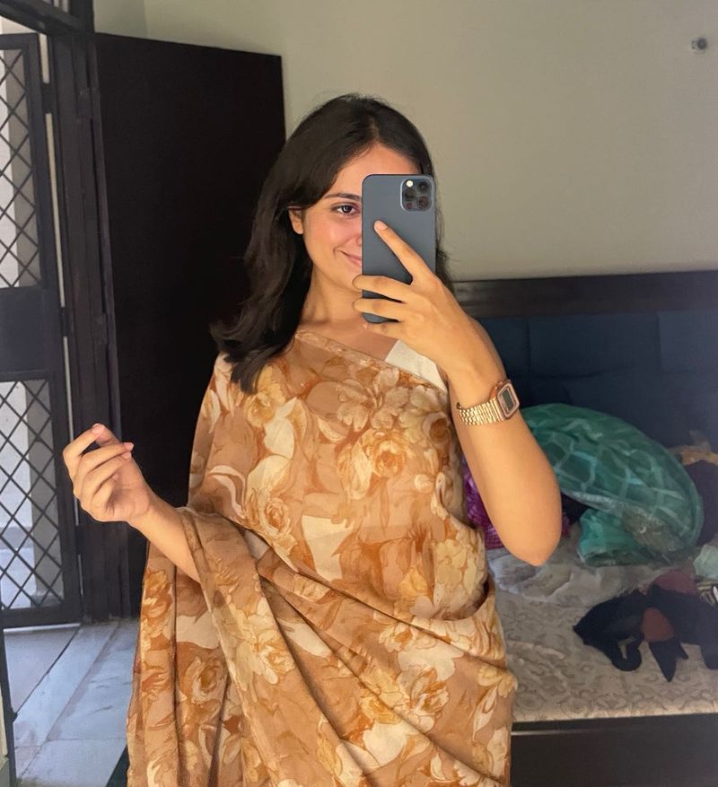 Floral Print Saree