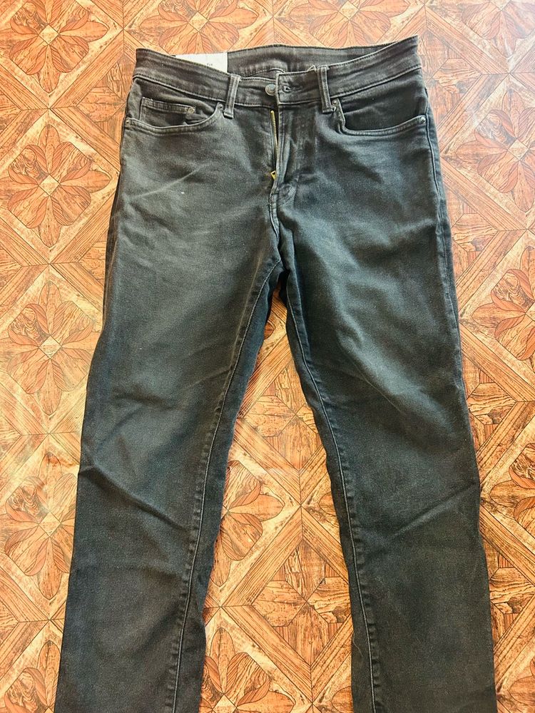 H&amp;M Charcoal Denim Regular Fit Jeans