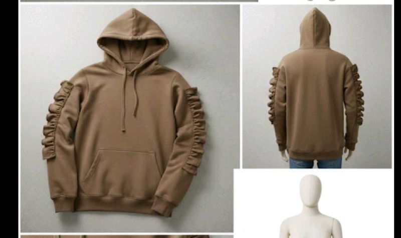 Ruffle Sleeve Hoodie