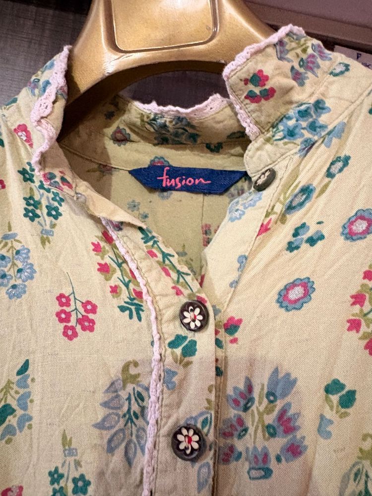 Floral Print kurti - Fusion Brand
