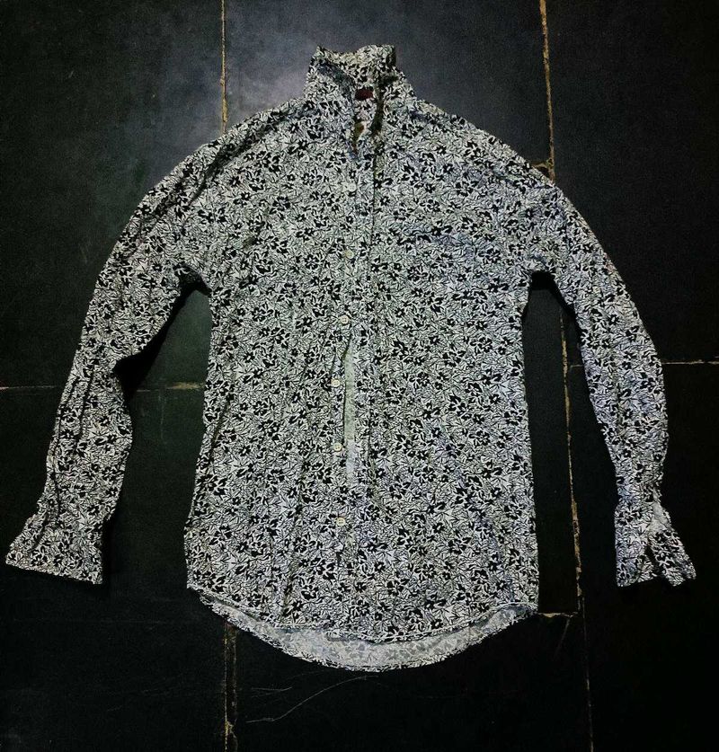 Floral Print Button-Down Shirt