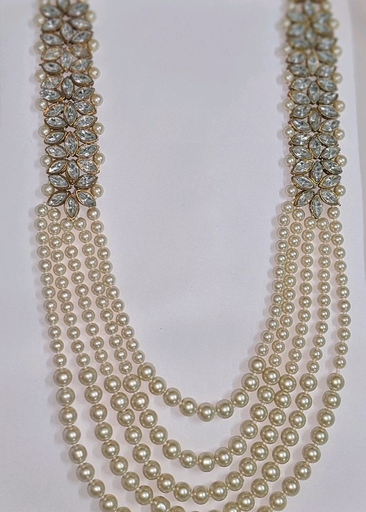 White Pearl LONG Necklace