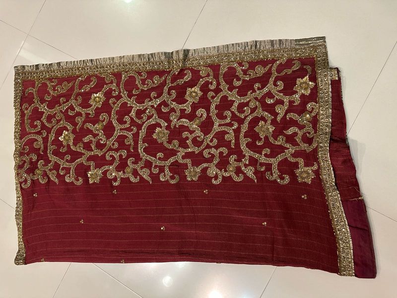 Elegant Red &amp; Gold Saree