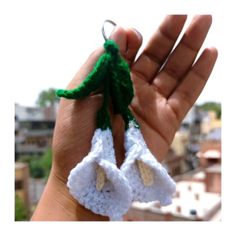 Crochet Lily Flower Keychain