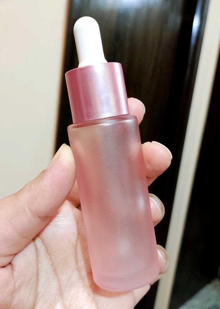 Pink Glass Dropper Bottle