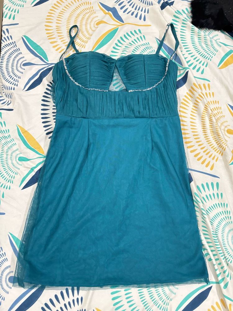 Birthday outfit Elegant sea blue Dress