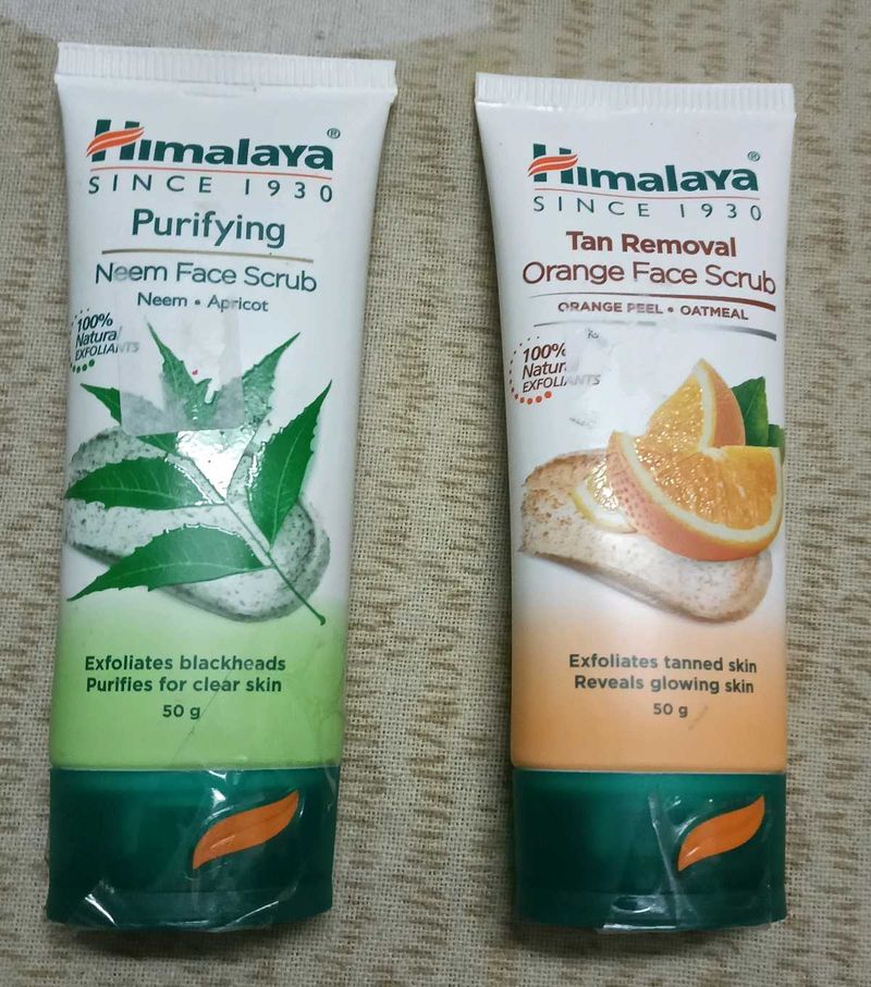 🌿✨ Himalaya Face Scrub Combo 🍊🧡