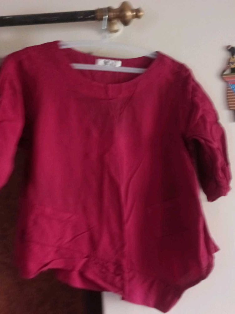 Maroon 3/4 Sleeve Top