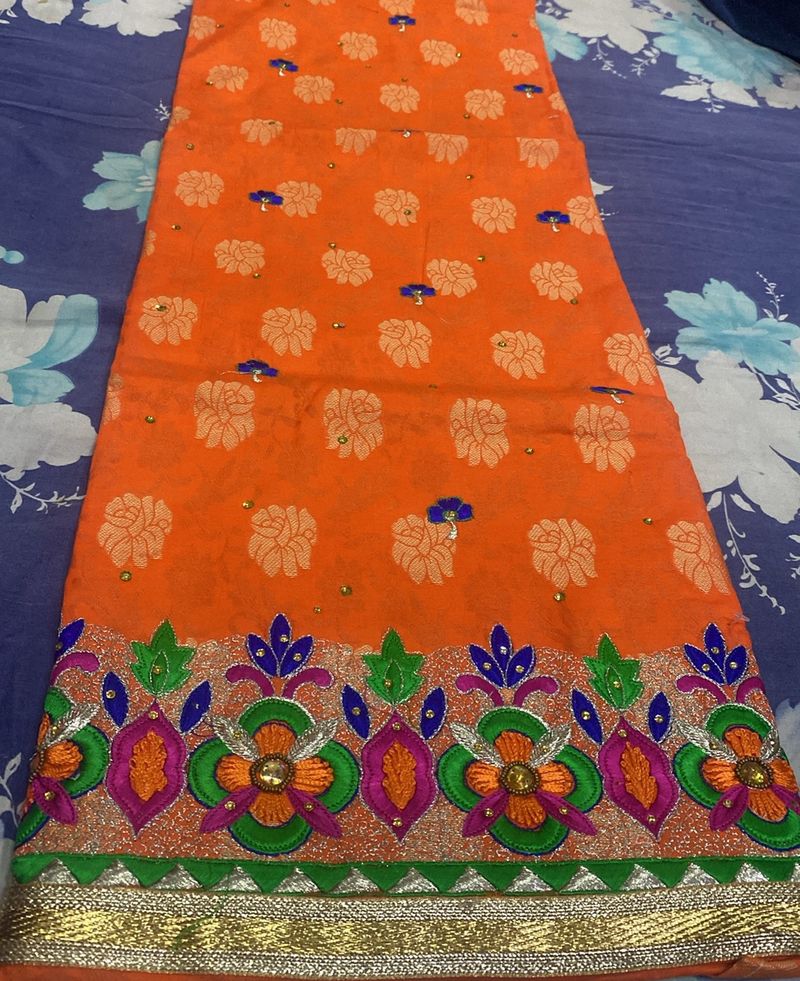 Trending Orange Colour New Punjabi Look Contras Du