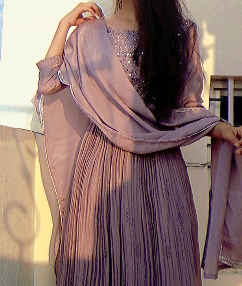 Lavender Ruffled Lehenga With Dupatta 🎀✨
