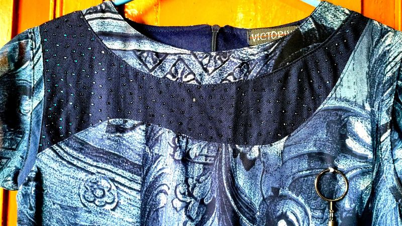 Blue Patterned Dress