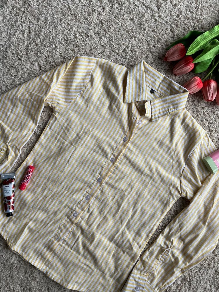 Striped Button-Down Top