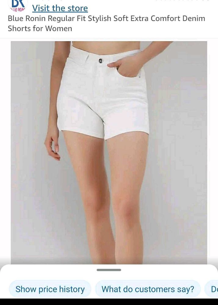 White Denim Shorts