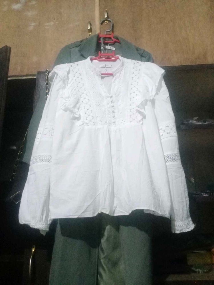 White Korean Summer Top