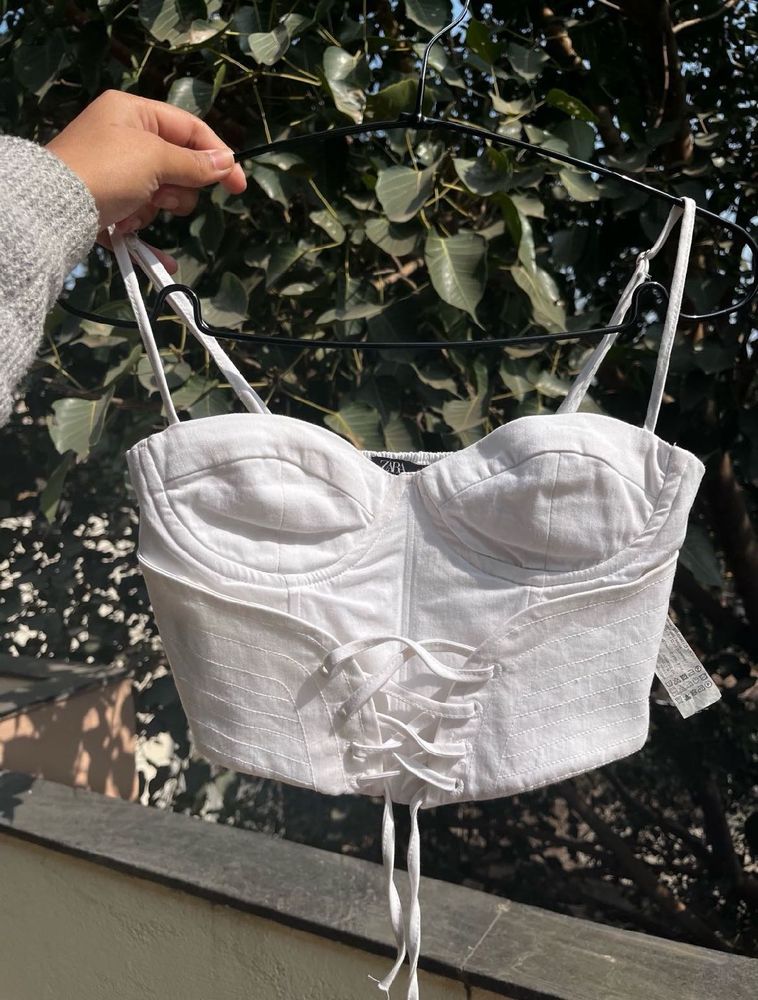 Zara White Corset Top 🤍