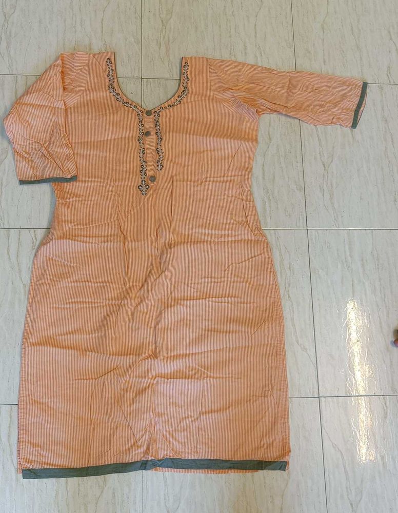 Beautiful Hand Work Cotton Kurti