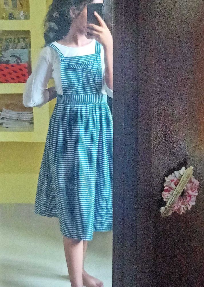 Striped Pinafore Dress