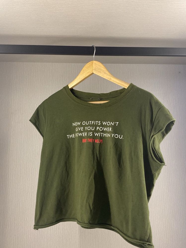 Green Crop Top